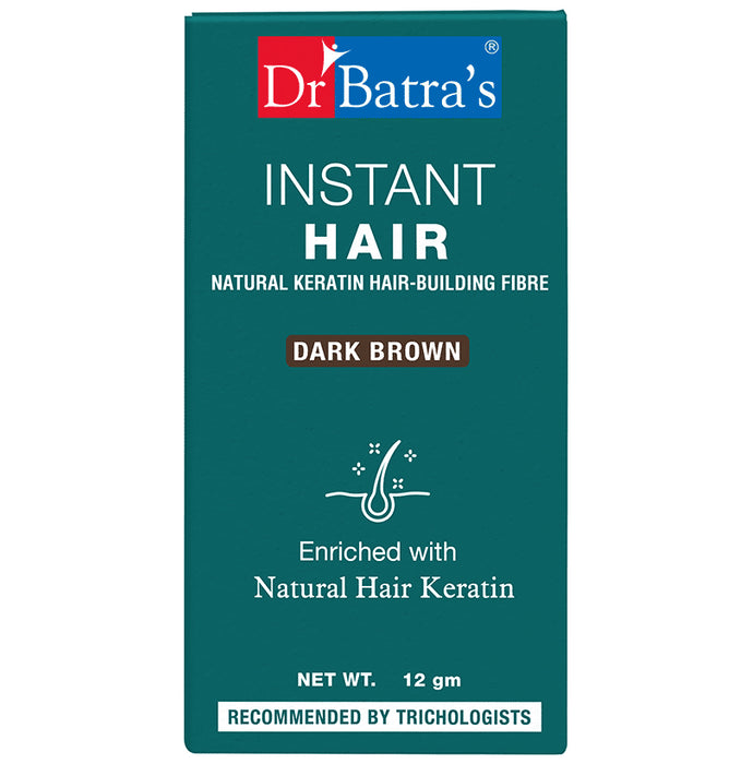 Dr Batra's Combo Pack of Hair Lock-In Spray 50ml and Instant Hair Natural Keratin Hair-Building Fibre 12gm Dark Brown - Classic Derma