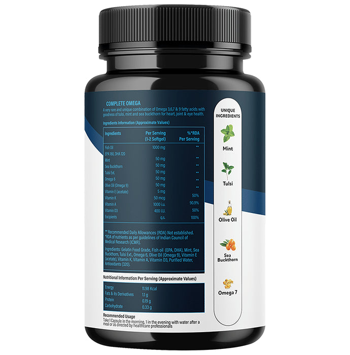 Azani Active Nutrition Pure & Ultra Strong Omega 3 Fish Oil Softgel