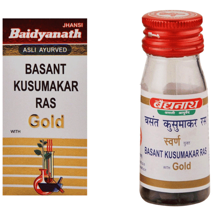 Baidyanath (Jhansi) Basant Kusumakar Ras with Gold Tablets (5 Each)