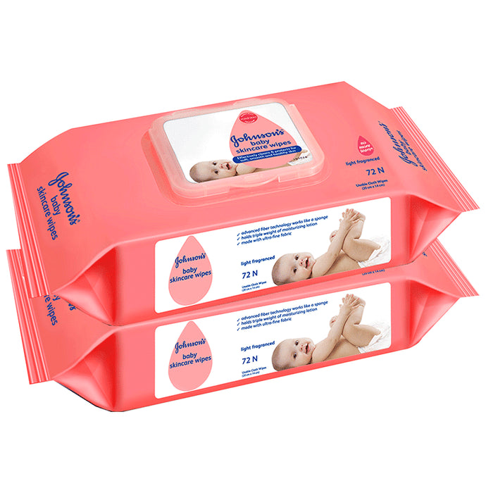 Johnsons Baby Skincare Wipes (72 Each) - Classic Derma