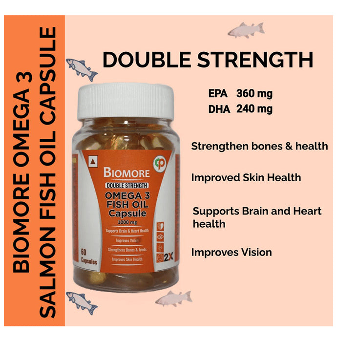 Biomore Double Strength Omega 3 Fish Oil Capsule