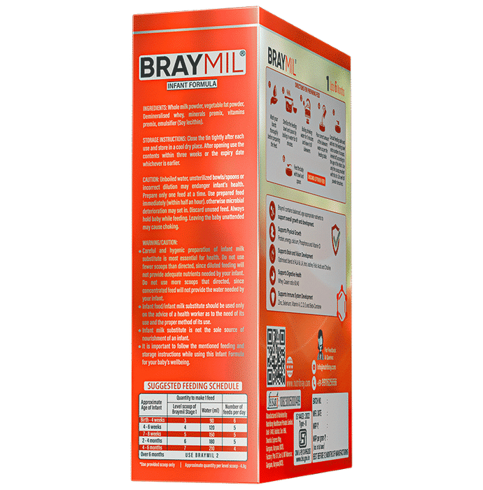 Braymil Infant Formula 1 Upto 6 Months Powder