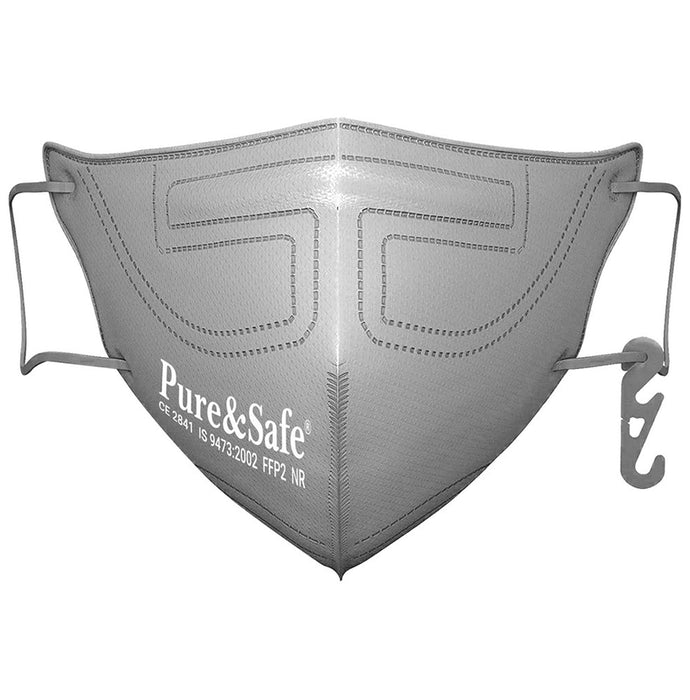 Pure & Safe Fusion Flo 5 Layer Filteration N95 Mask Grey - Classic Derma