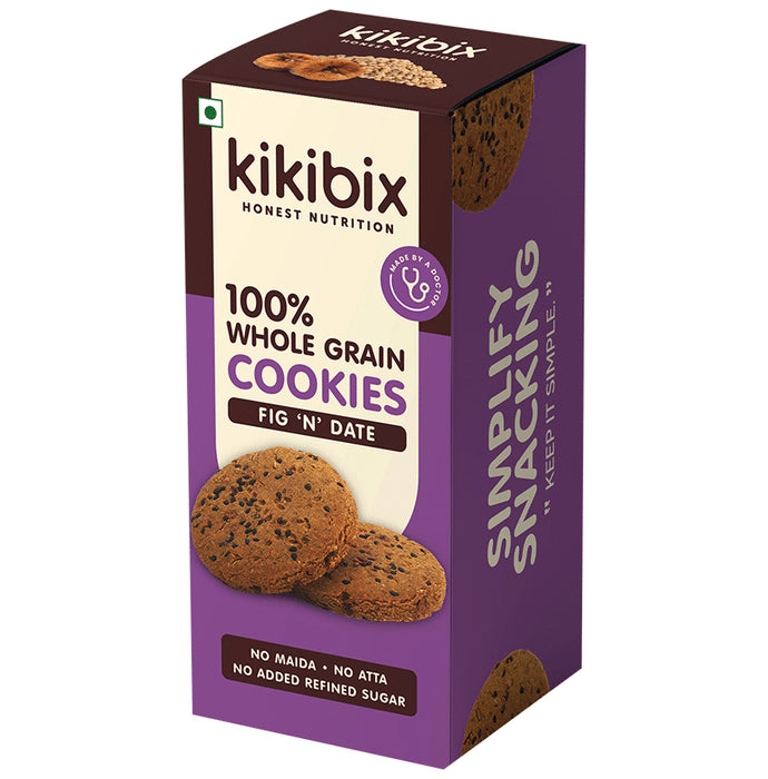 Kikibix 100% Whole Grain Cookies Fig N Date - Classic Derma