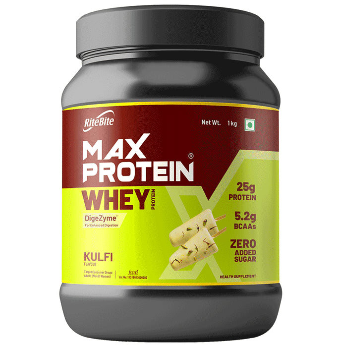 RiteBite Max Whey Protein Powder Kulfi - Classic Derma