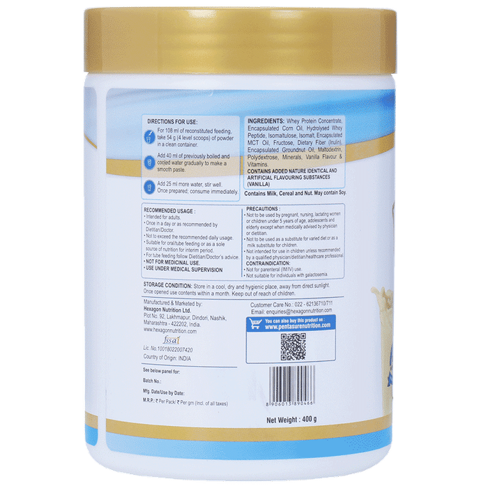 PentaSure 2.0 High Whey Protein with MCT | Flavour Powder Vanilla