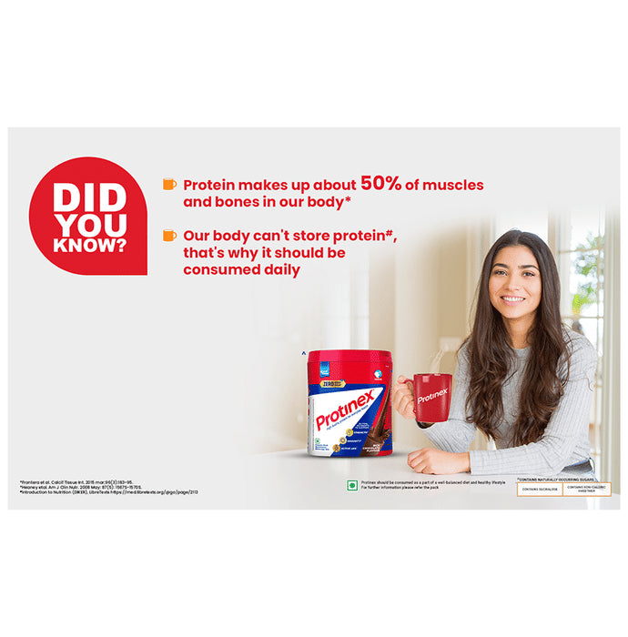 Protinex Protein Powder | Nutritional Drink for Immunity & Strength | Zero Added Sugar | Flavour Rich Chocolate