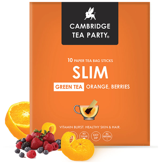 Cambridge Tea Party Green Tea Paper Tea Bag Sticks (10 Each) Slim - Classic Derma