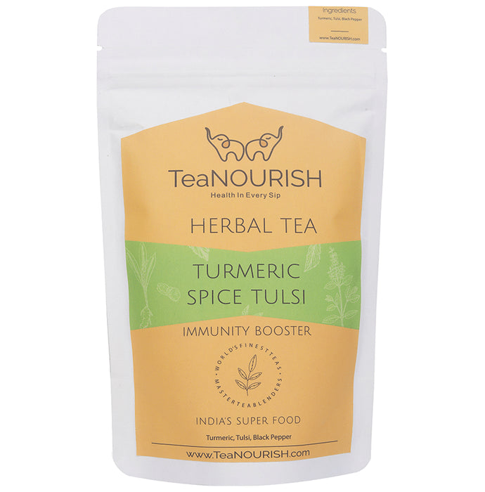 TeaNourish Turmeric Spice Tulsi Herbal Tea - Classic Derma