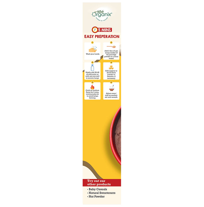 Whole Organix Organic Baby Cereal Stage 1, 6 Months Ragi & Makhana