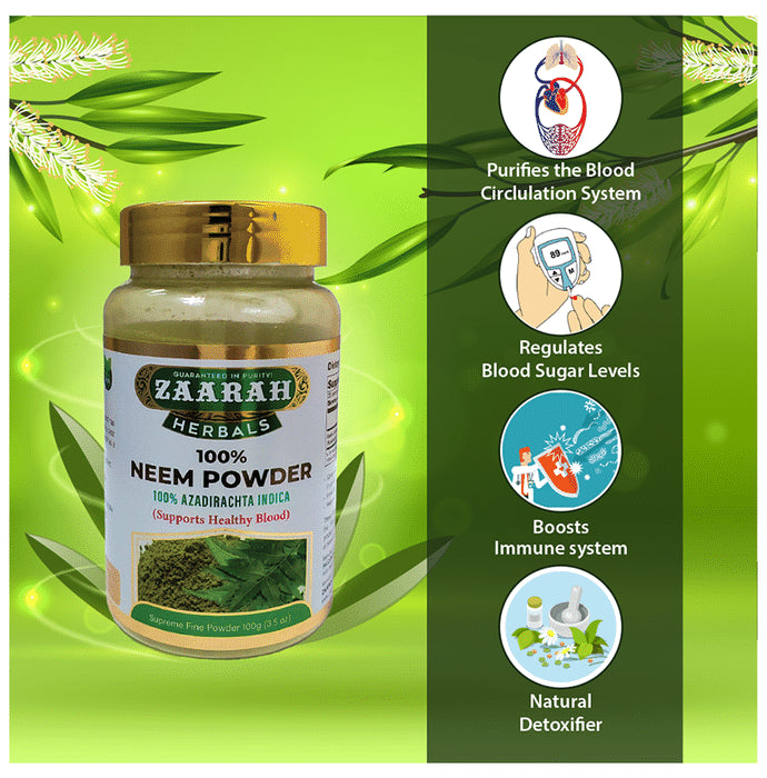 Zaarah Herbals 100% Neem Powder