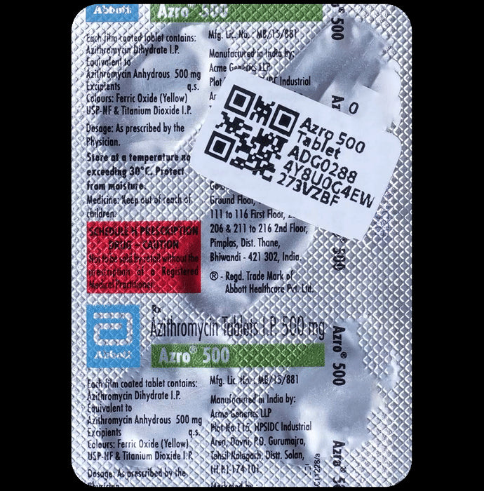 Azro 500 Tablet