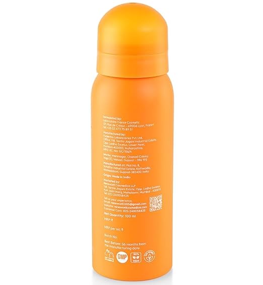 Eclipse Solaire Lumiere Mist Sunscreen Spray SPF 50 PA+++ UVA/UVB/IR/BR/VR/No White Cast/All Skin Types- Yuderma (100ml)
