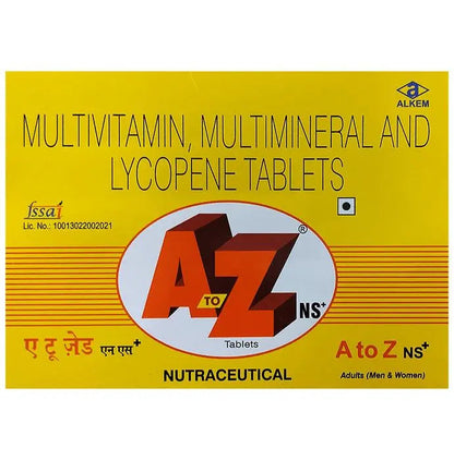 A to Z NS+ Tablet with Lycopene, Multivitamins & Multiminerals - Classic Derma 