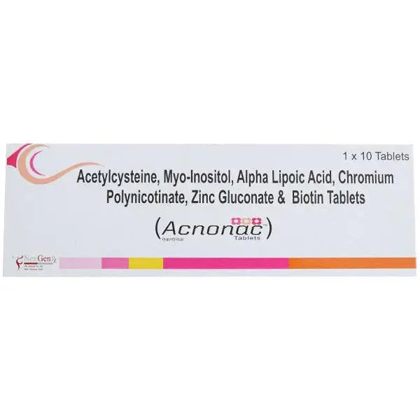 Acnonac Tablet with Zinc, ALA & Biotin - Classic Derma 