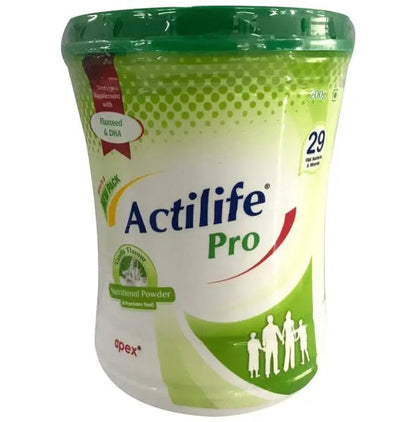 Actilife Pro with Whey Protein, DHA & Flaxseed for Nutrition | Flavour Powder Vanilla - Classic Derma 