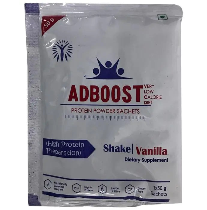 Adboost Protein Powder Sachet (50gm Each) Vanilla - Classic Derma 