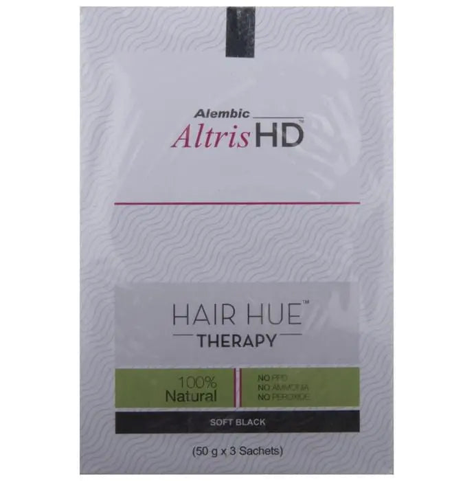 Altris HD Hair Hue Therapy | No PPD, No Ammonia & No Peroxide | Colour Soft Black - Classic Derma 