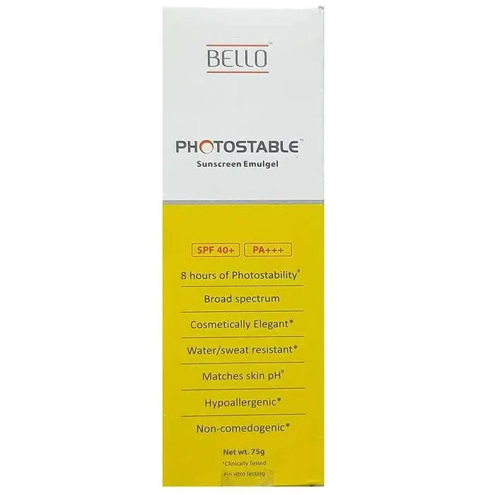 Bello Photostable Spf 40+ Sunscreen Emulgel - Classic Derma 