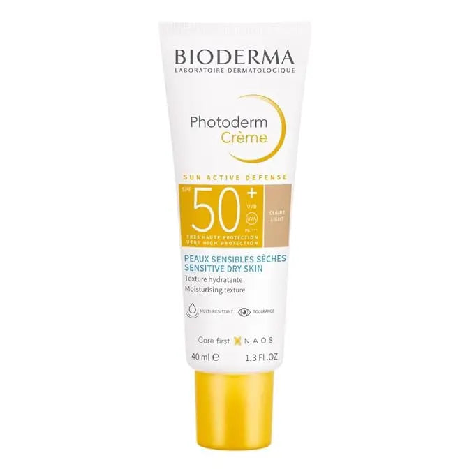 Bioderma Photoderm Creme SPF 50+ Claire Light Sunscreen Cream 40ml | 1.3 Fl Oz - Classic Derma 