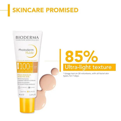 Bioderma Photoderm Fluide SPF 100+ Claire Light Sunscreen Cream 40ml | 1.3 Fl Oz - Classic Derma 