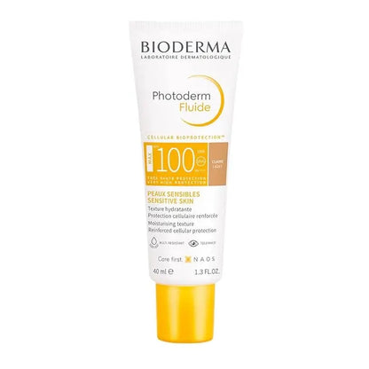 Bioderma Photoderm Fluide SPF 100+ Claire Light Sunscreen Cream 40ml | 1.3 Fl Oz - Classic Derma 