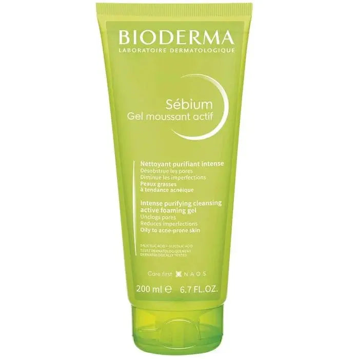 Bioderma Sebium Gel Moussant Actiff Intense Purifying Cleansing Active Foaming Gel - Classic Derma 