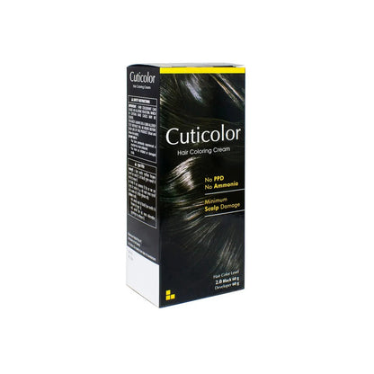 Cuticolor Hair Color Cream Black 2.0 - Classic Derma 