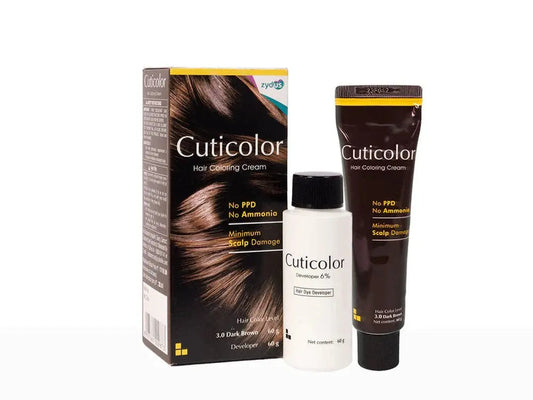 Cuticolor Hair Color Cream Dark Brown 3.0 - Classic Derma 