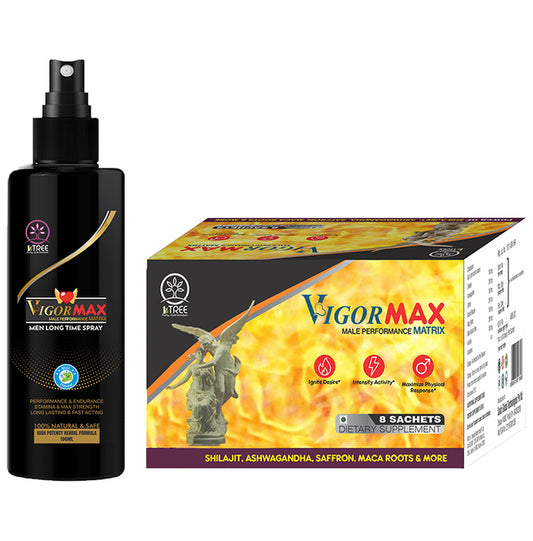1 Tree Combo Pack of Vigor Max Sachet (8) & Vigor Max Spray (100ml) - Classic Derma