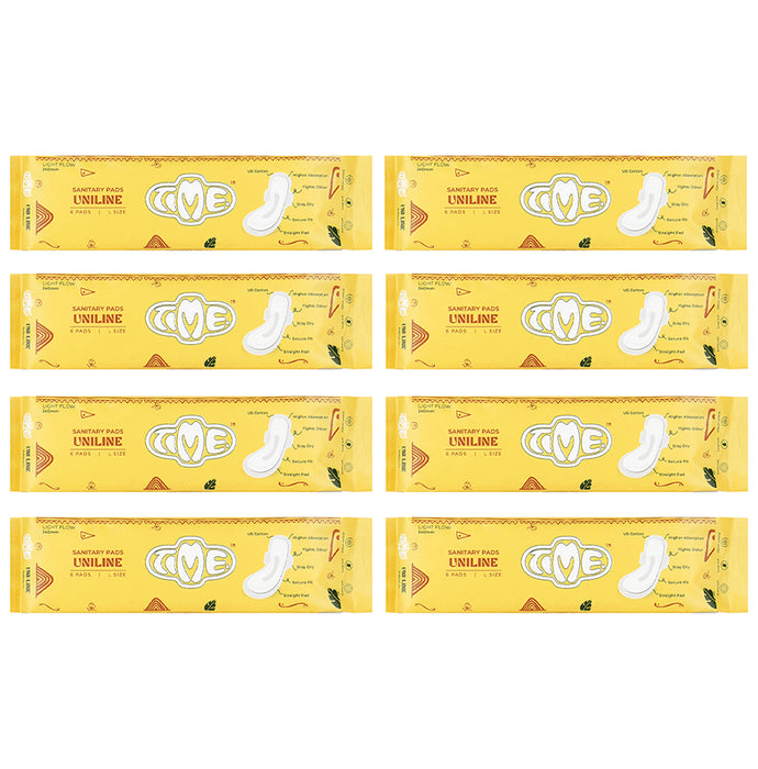 Time Uniline Sanitary Pads (6 Each) Large - Classic Derma