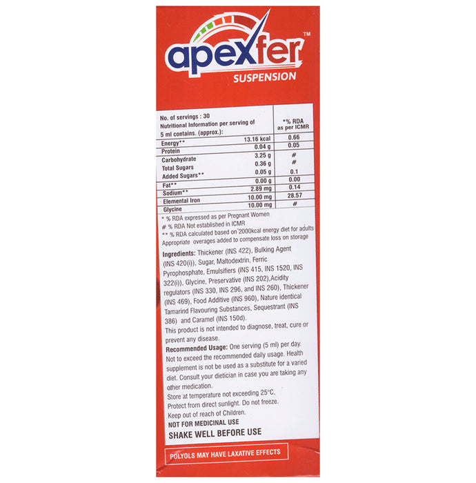 Apexfer Oral Suspension Gluten Free