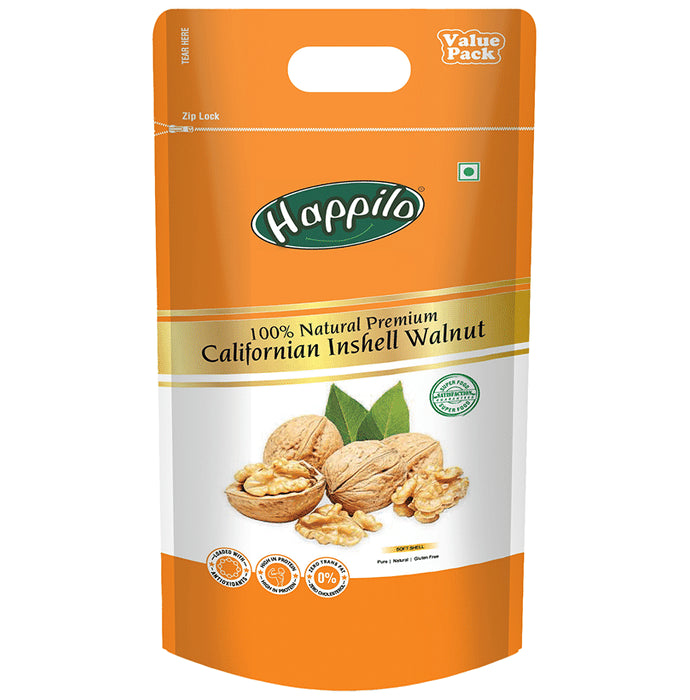 Happilo 100% Natural Californian Inshell Walnut Kernels - Classic Derma