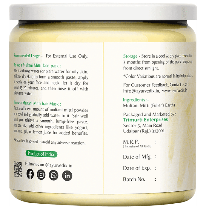 Ayurvedix Multani Mitti Powder
