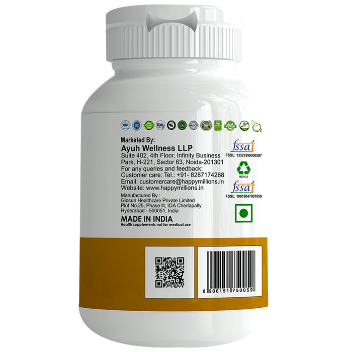 Happy Millions Aswagandha | Boost Immunity & Brain Functioning | Tablet