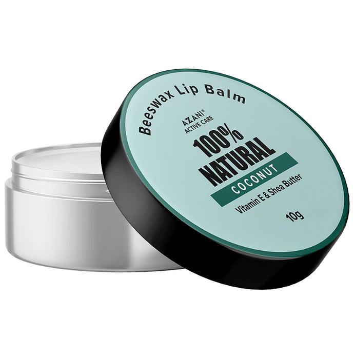 Azani Active Care 100% Natural Coconut Vitamin E & Shea Butter Beeswax Lip Balm - Classic Derma