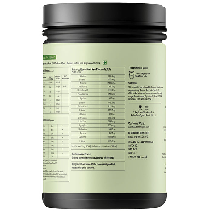 Azani Active Nutrition Active Plant Protein 100% Natural Vegan Superblend Decadent Chocolate