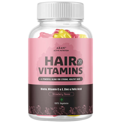 Azani Active Nutrition Hair Vitamins Gummies Strawberry - Classic Derma