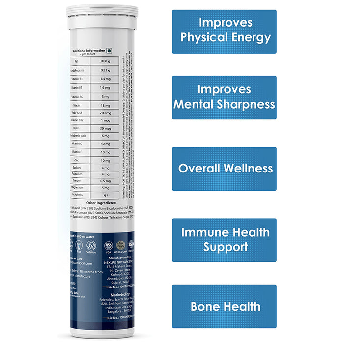 Azani Active Nutrition Multi-Vitamin Effervescent Tablet (20 Each) Mango