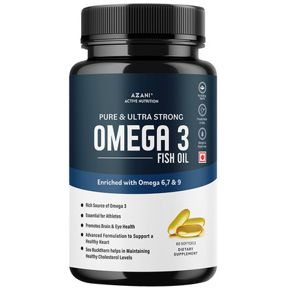 Azani Active Nutrition Pure & Ultra Strong Omega 3 Fish Oil Softgel - Classic Derma