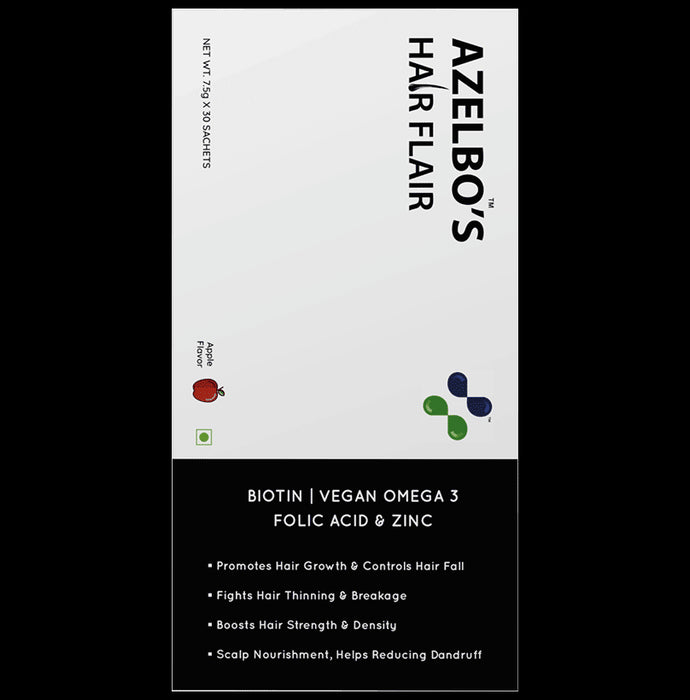 Azelbo's Hair Flair Sachet (7.5gm X 30 Each ) Apple