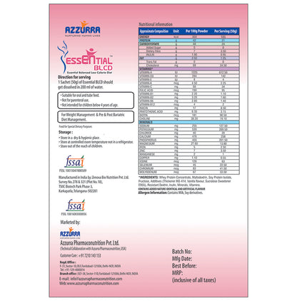 Azzurra Essential BLCD Powder Vanilla