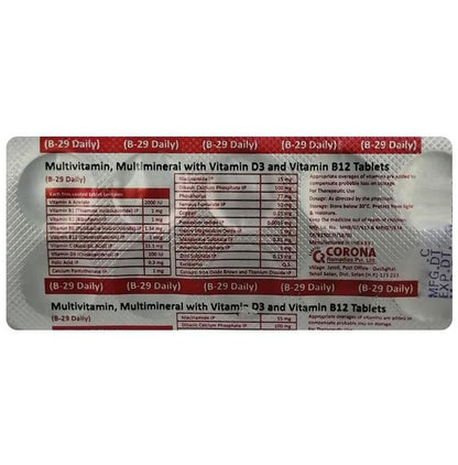 B 29 Daily Tablet - Classic Derma