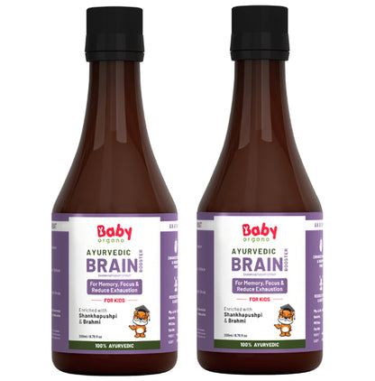 Baby Organo Ayurvedic Brain Booster Shankhpushpi Syrup (200ml Each) - Classic Derma