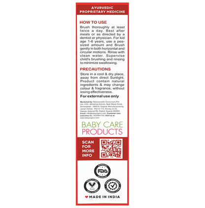 Baby Organo Combo Pack of Gentle Baby Wash 200gm, Nourishing Baby Lotion 200gm And Herbal Kids Toothpaste 50gm