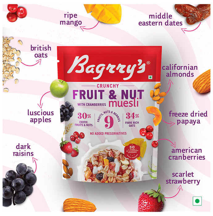 Bagrry's Crunchy Fruit and Nut with Cranberries Muesli