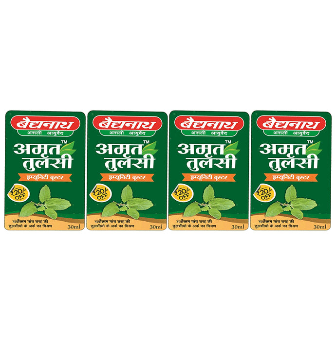 Baidyanath (Jhansi) Amrit Tulsi Immunity Booster Liquid (30ml Each) - Classic Derma