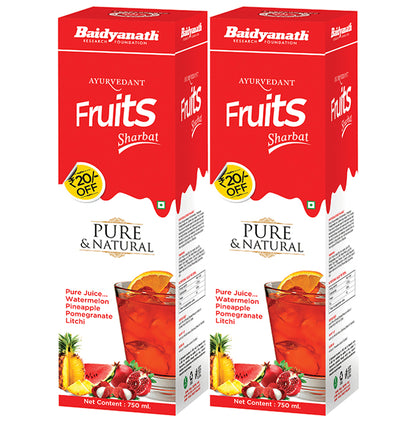 Baidyanath (Jhansi) Ayurvedant Fruits Sharbat (750ml Each)