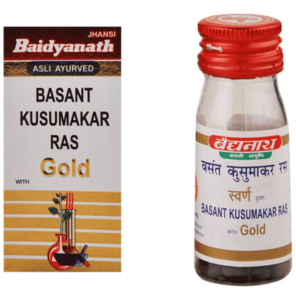 Baidyanath (Jhansi) Basant Kusumakar Ras with Gold Tablets (25 Each)