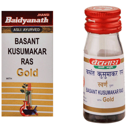 Baidyanath (Jhansi) Basant Kusumakar Ras with Gold Tablets (5 Each)